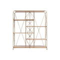 Modern Geometric Metal Frame Bookshelf with Open Shelving Design