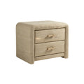 Modern Textured Nightstand with Two Drawers